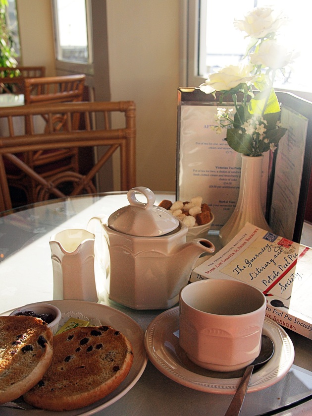Tea and teacake in an Eastbourne tearoom